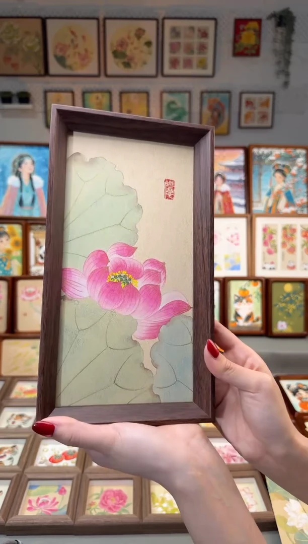 国画荷叶荷花 手绘国画27