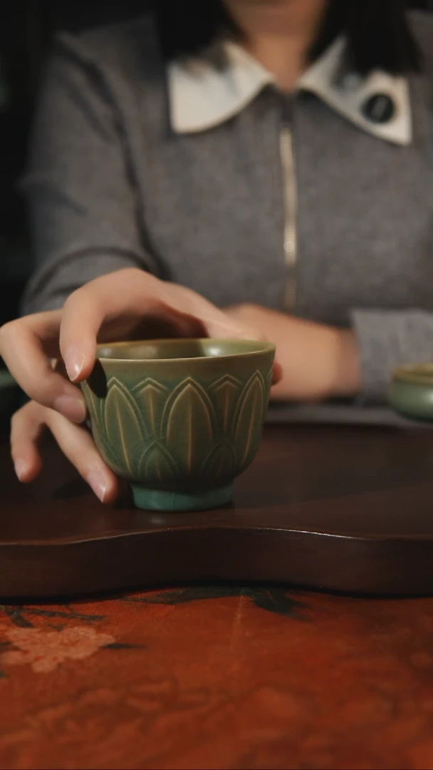 杯子瓷漂***砣汝州原产地原矿仿古老釉q303