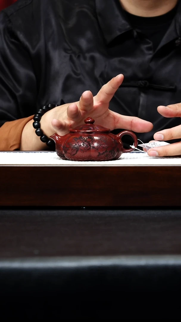 茶杯紫砂宜兴原矿手工紫砂 筋纹寒江 龙血砂 周昌兰h015