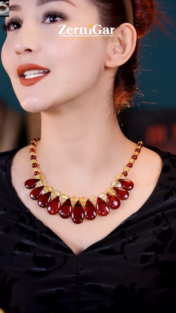 【闪购商品】琥珀颈饰未镶嵌天然琥珀项链