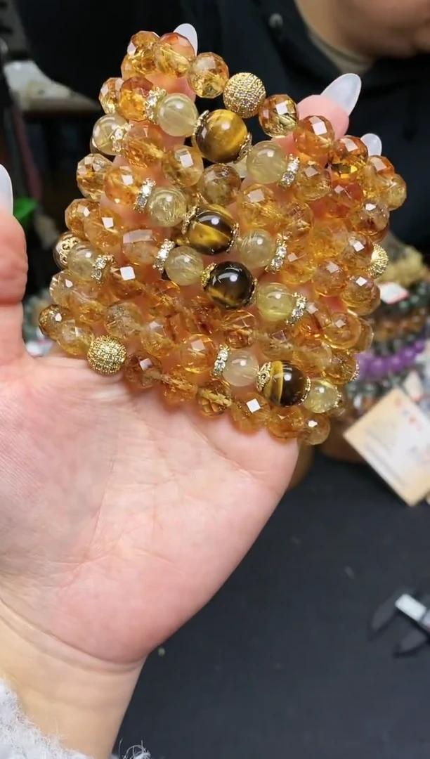 【闪购商品】水晶手串未镶嵌黄水晶刻面设计款一条