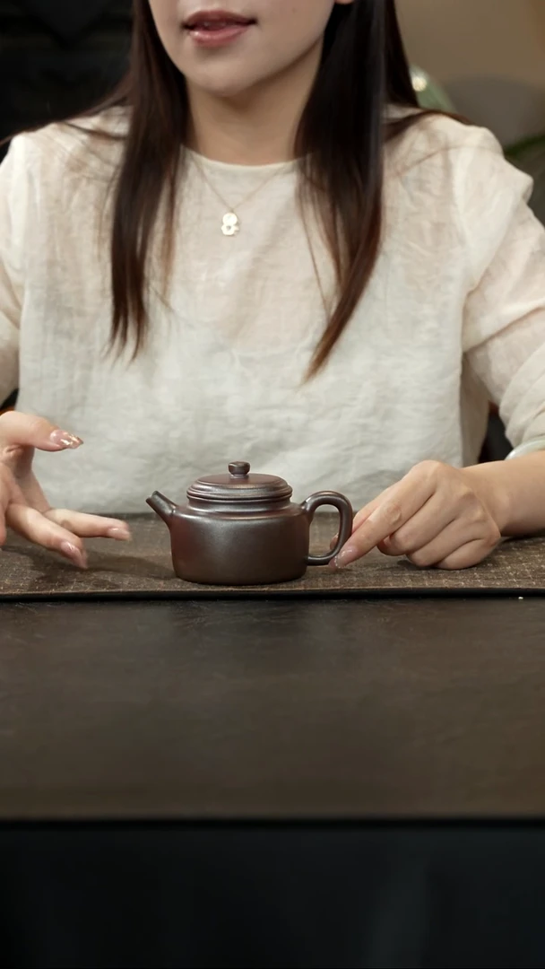 茶壶紫砂柴烧清水泥德钟内推170cc