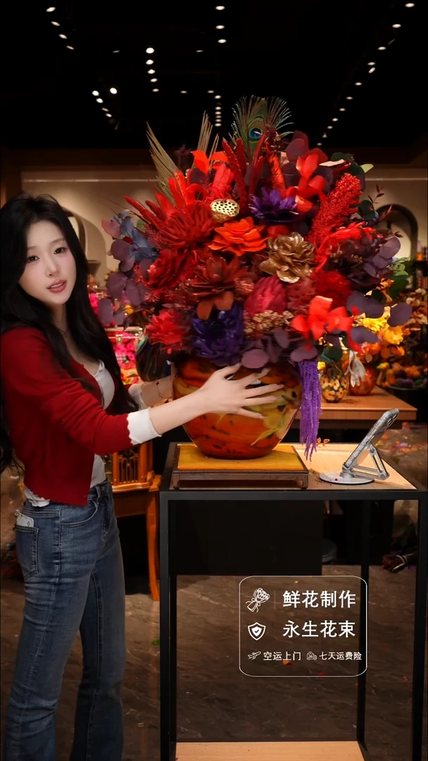 手工艺品琉璃手工花器花束空运包邮送货上门-以图片为准