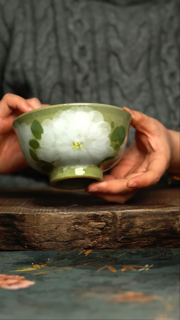 【闪购商品】杯杯釉下彩手工手绘同款陶器