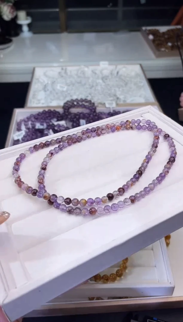 【闪购商品】水晶/未镶嵌紫幽灵双圈手串