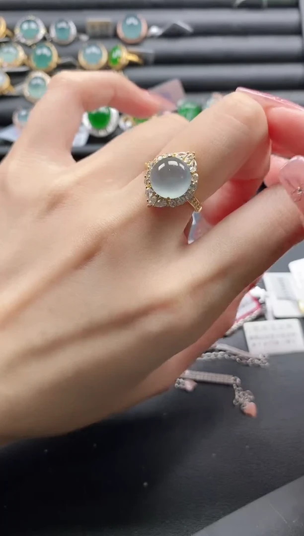 【闪购商品】翡翠戒指银S925镶嵌11111