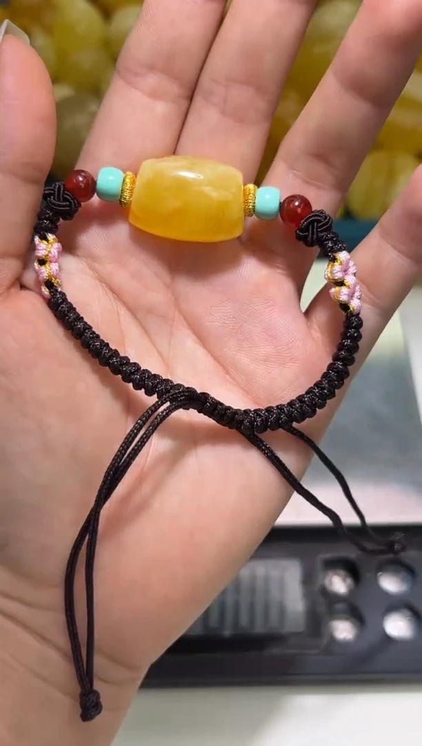 裸石琥珀未镶嵌琥珀蜜蜡手绳