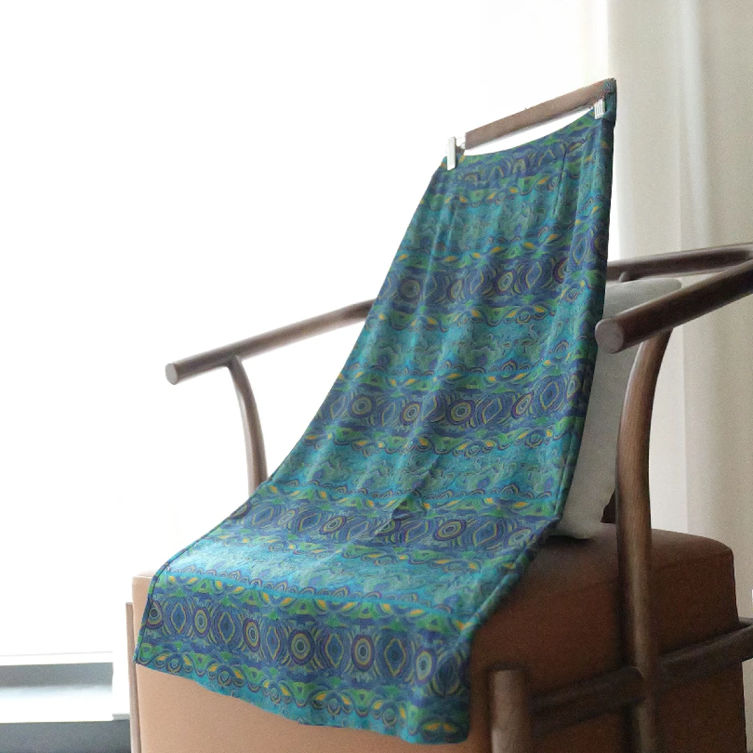 『云溪』新中式满分桑蚕丝半身裙DHSB5348