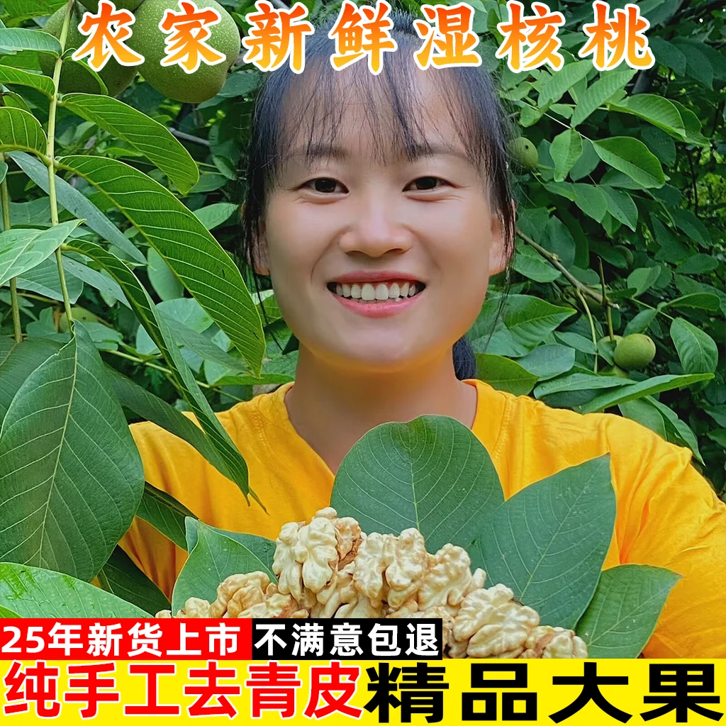 【高山老树核桃】新鲜湿核桃脆油香去青皮产地直发孕妇水果