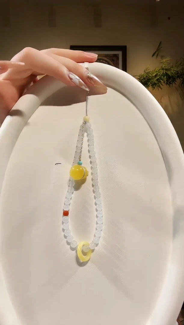 和田玉未镶嵌手机链手机链