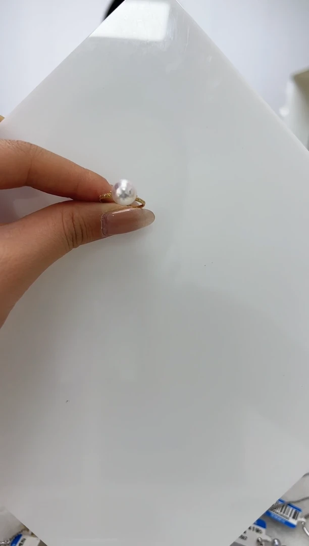 【闪购商品】海水珍珠DA18K金镶嵌戒指 9 SS002