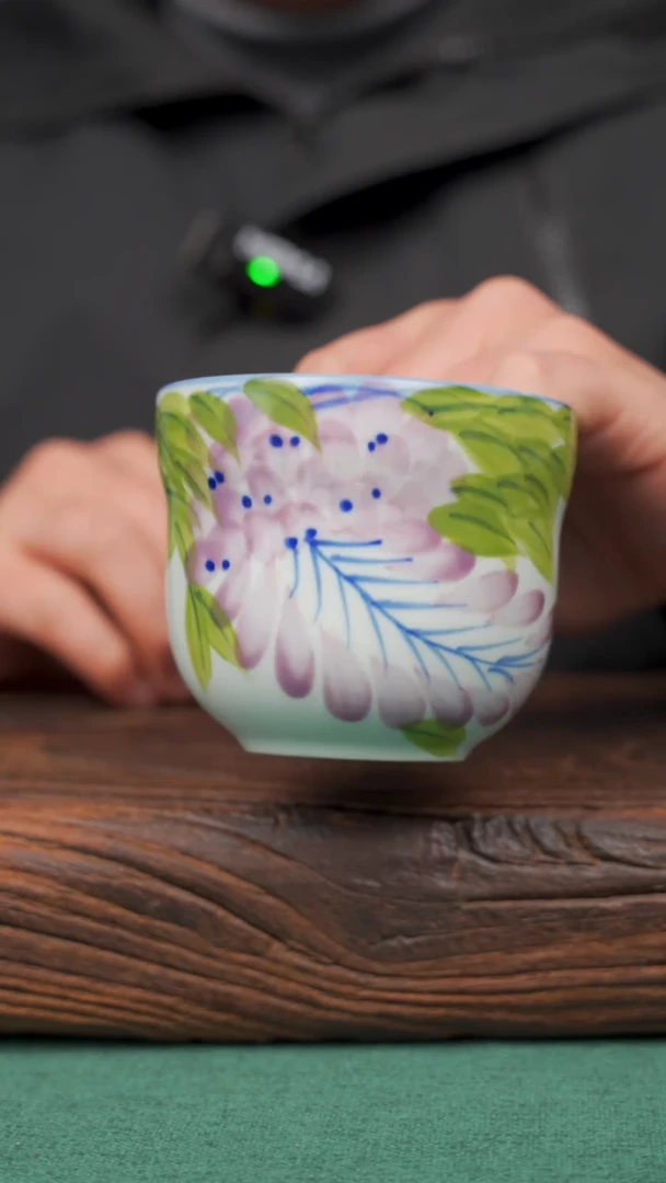 【闪购商品】瓷片55景德镇杯釉下手工手绘瓷器