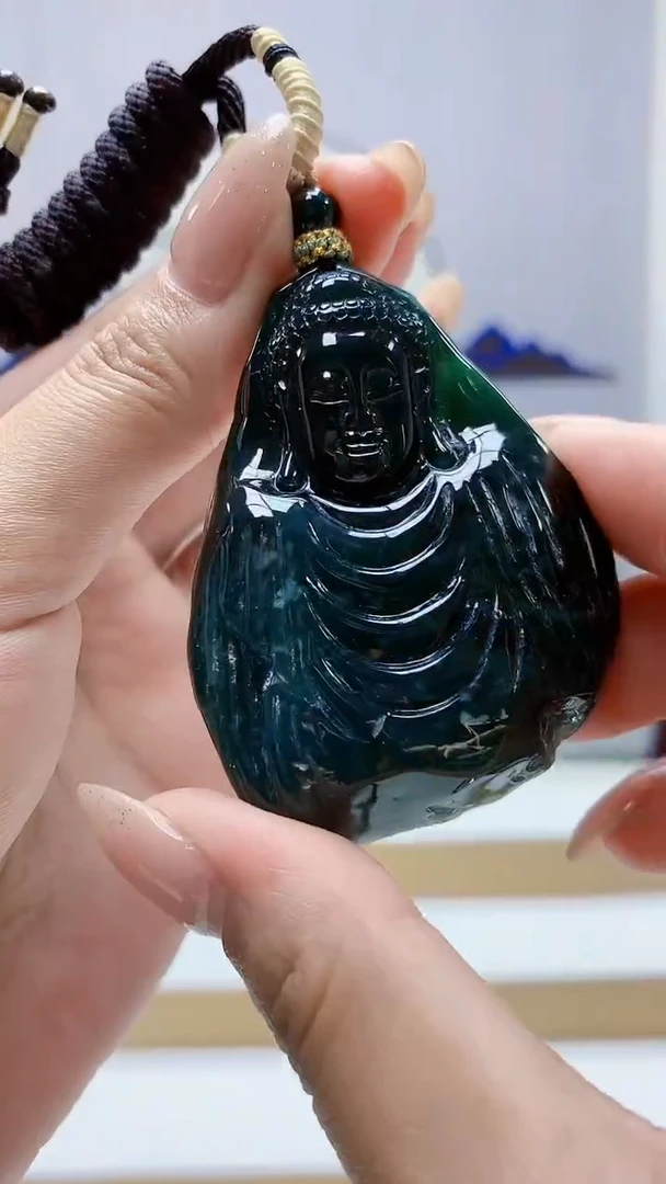 未镶嵌定制翡翠4898MM-毛货挂件60