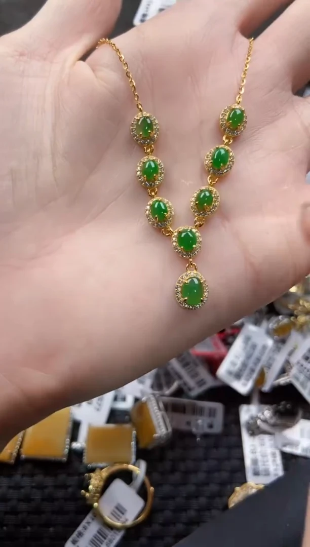 翡翠戒指银S925镶嵌888----4