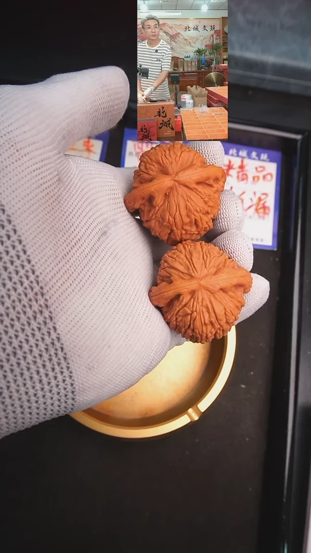 文玩核桃把件56号42白狮子（批量）