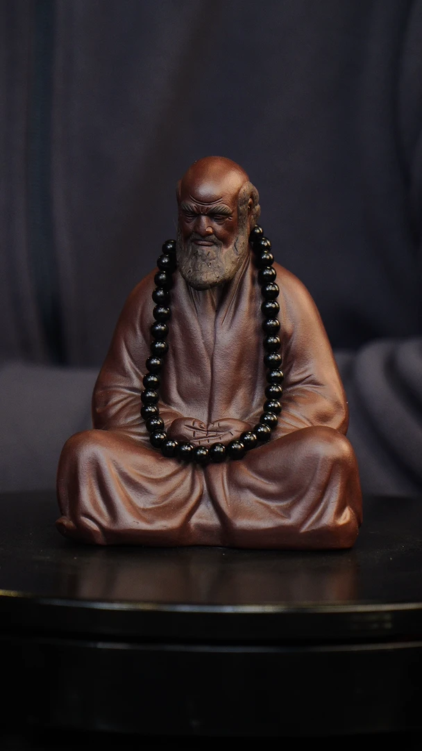 宜兴紫砂紫   佛珠达摩