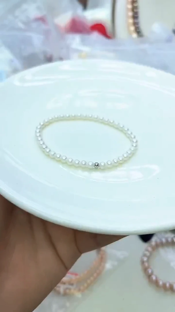 未镶嵌手链淡水珍珠白色系手链