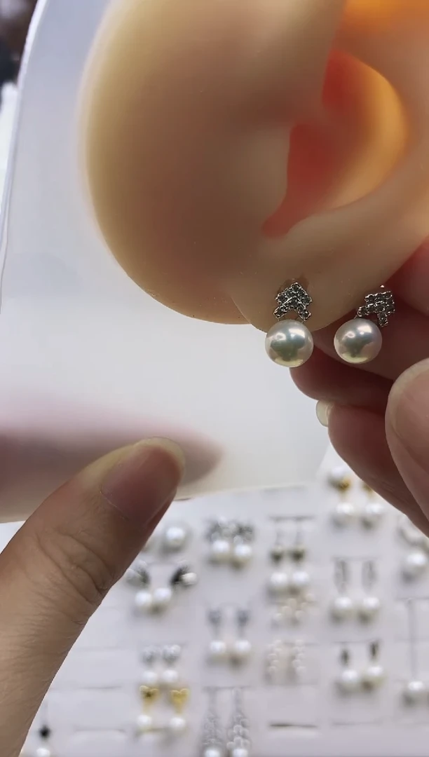 合金耳饰淡水珍珠111