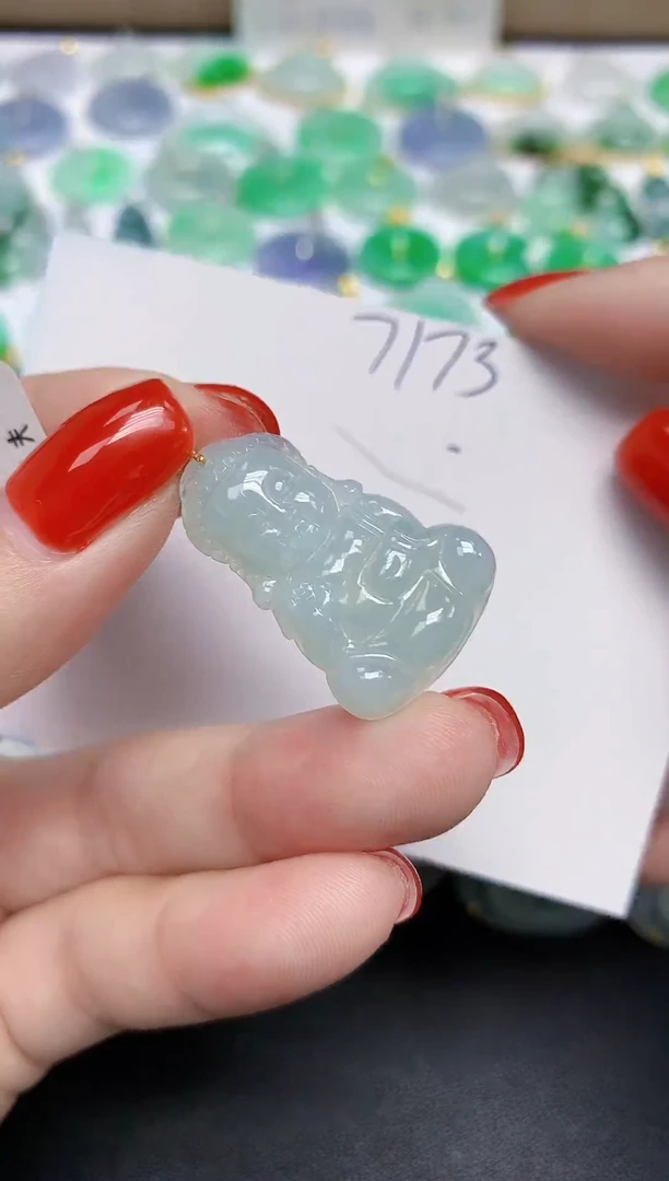 颈饰18K金镶嵌翡翠天然缅甸翡翠A货翡翠百元以上9元证书费自理