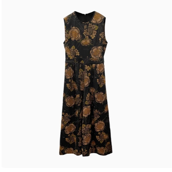 【娇娇美娇】娑尔花卉重磅香云纱连体裤SF3KB00334