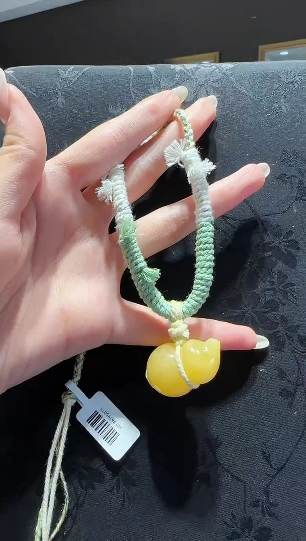 【闪购商品】琥珀项链未镶嵌蜜蜡葫芦项链编绳款