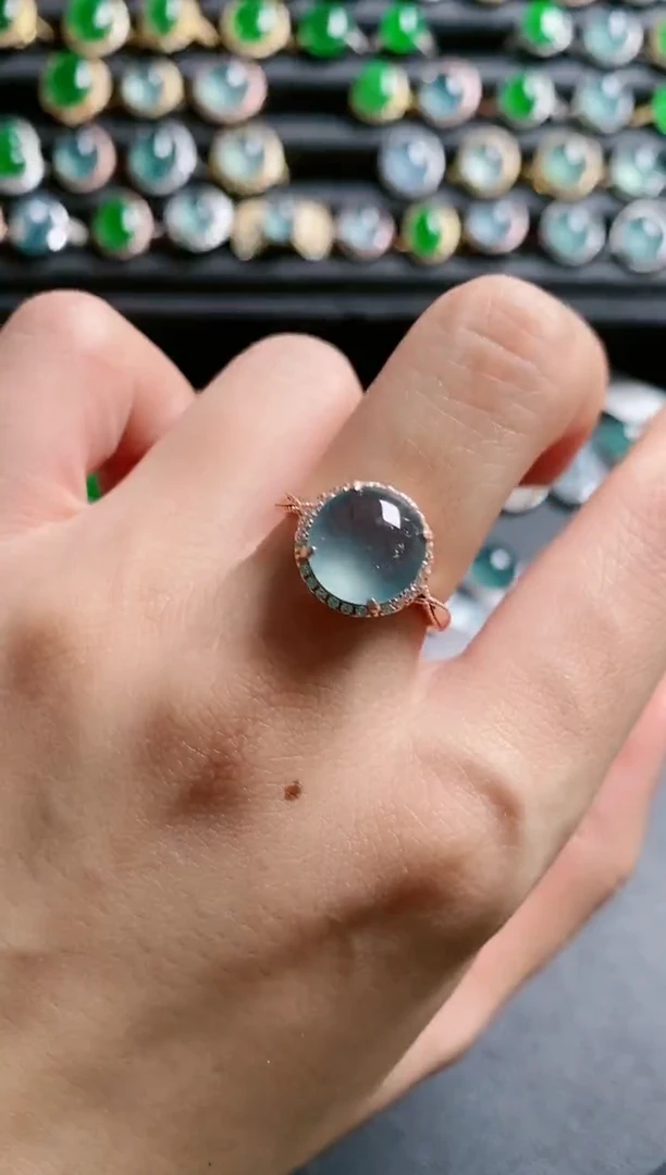 【闪购商品】翡翠戒指银S925镶嵌111111