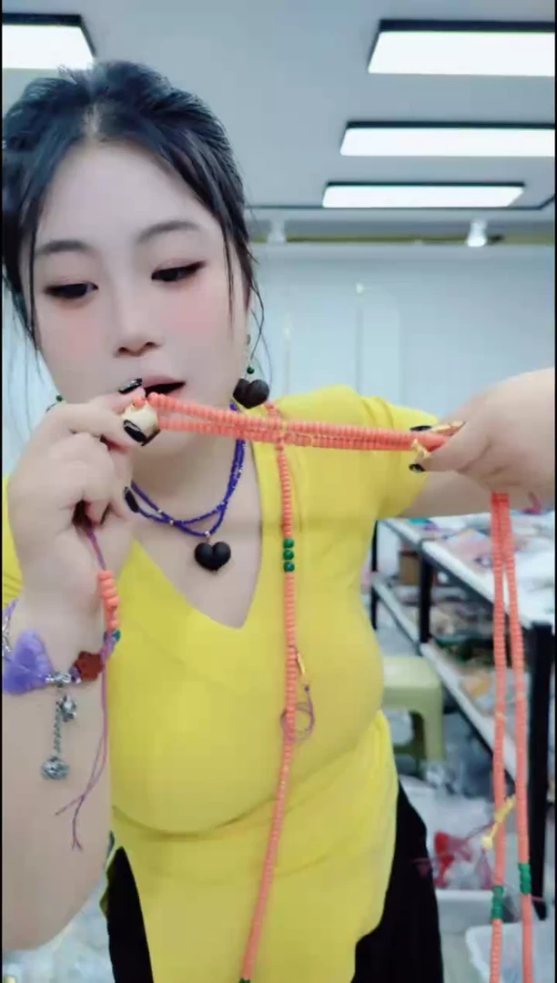 玛瑙/玉髓颈饰合金3021粉色斜跨