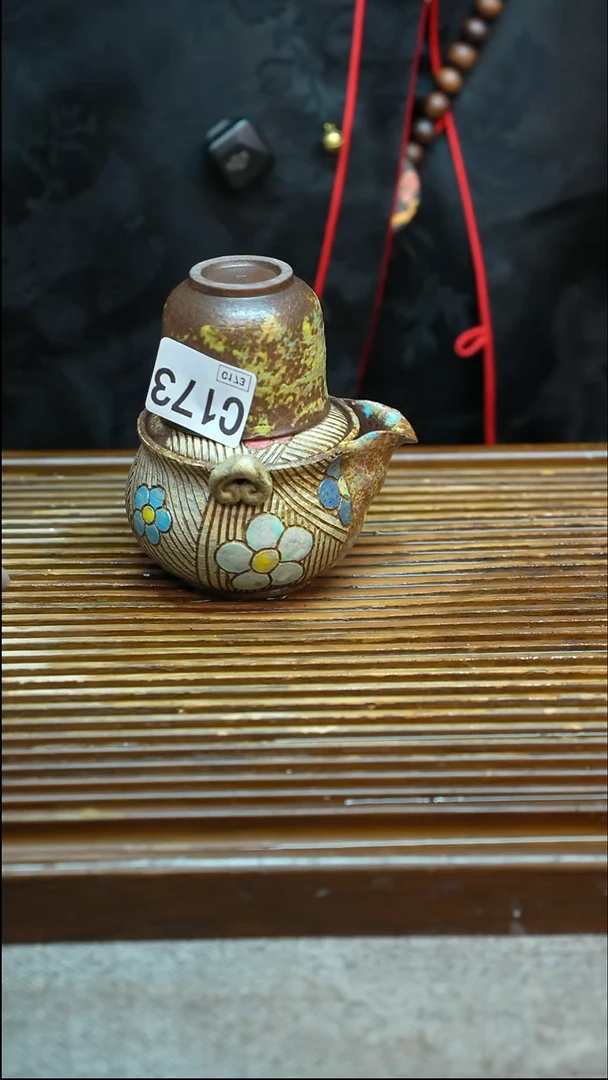 万古烧粗陶手工茶具