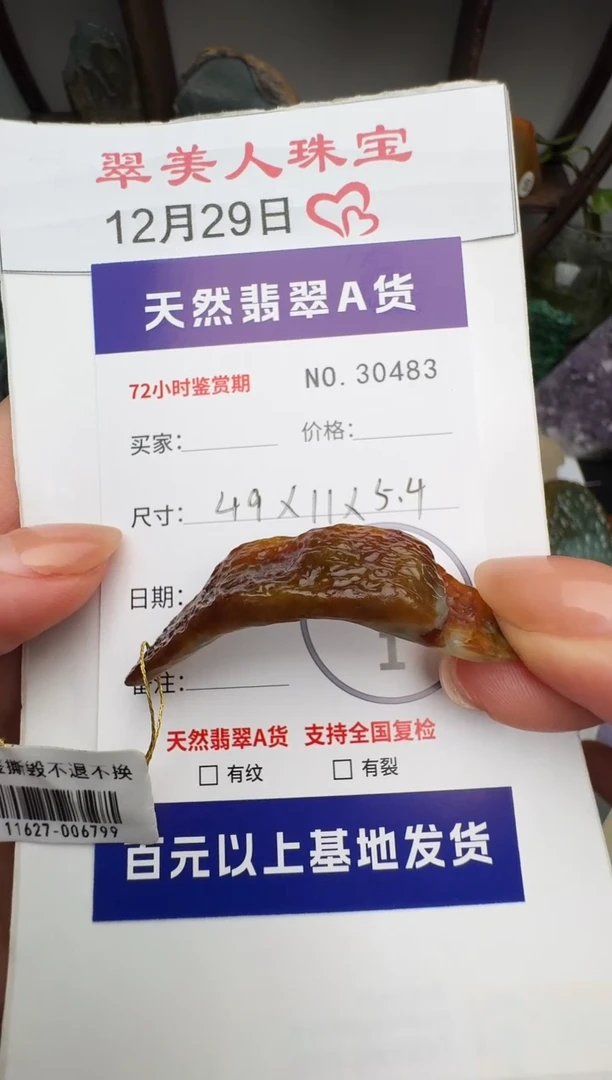 颈饰未镶嵌翡翠原石30483