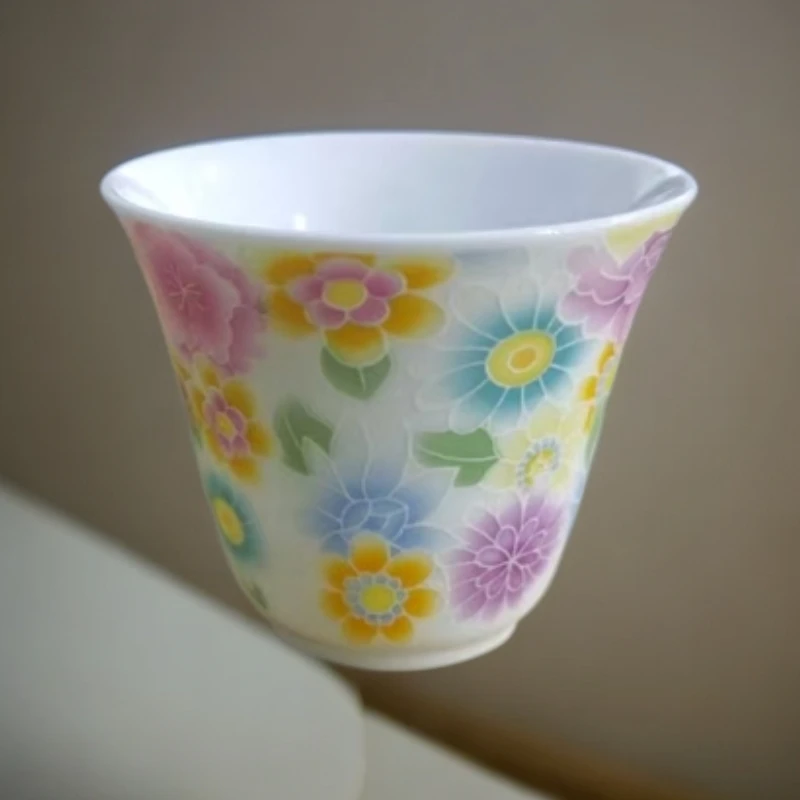 G3198万花堆料品茗杯