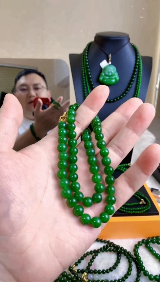和田玉（碧玉）未镶嵌项链8