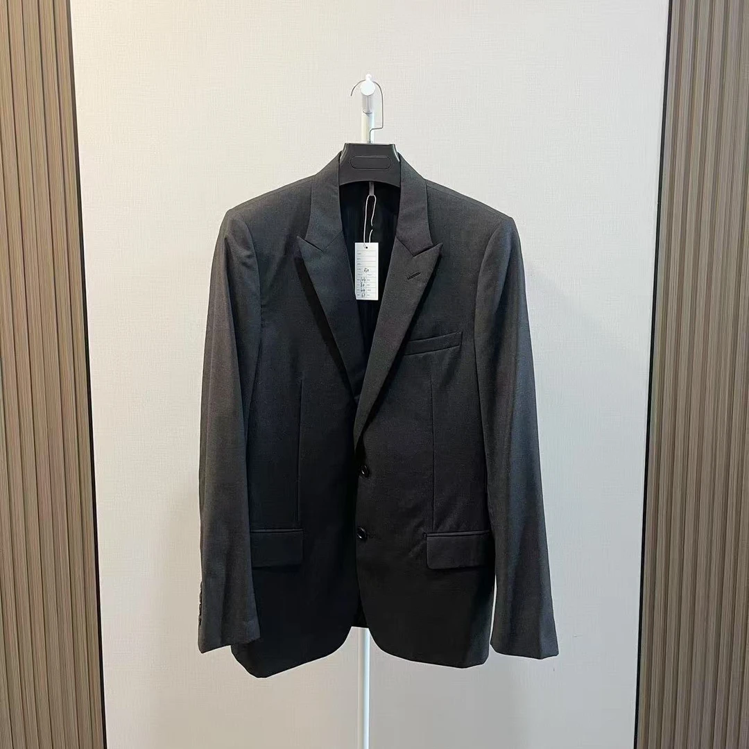 99新 DIOR/迪奥 /重工羊毛黑灰色西服夹克外套/尺码50