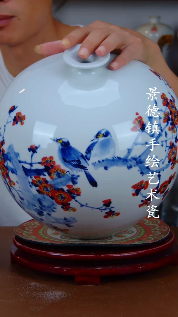 现代景德镇手工手绘陶瓷摆件65