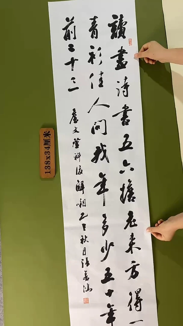 书法书法 张若鸿 尺寸138cm*34cm