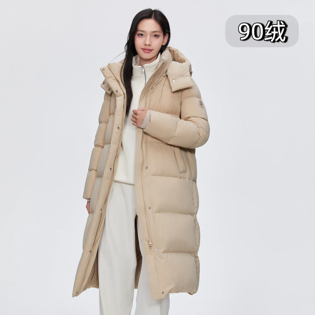 波司登泡芙24冬季新款女款舒适生活休闲保暖连帽可拆卸羽绒服90绒