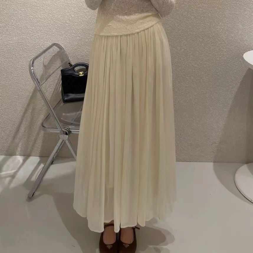 珠光松紧腰半裙