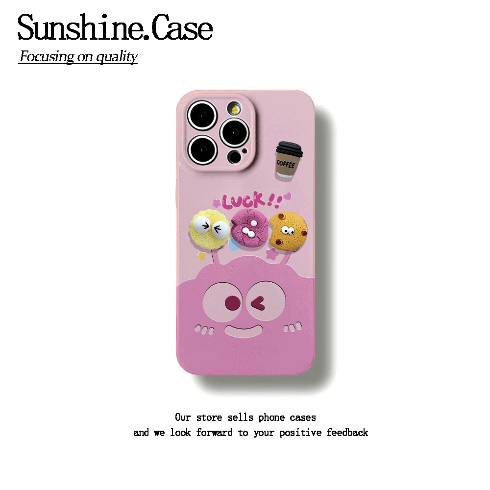 幸运海绵软壳适用苹果oppo华为vivo小米可爱手机壳全包防摔