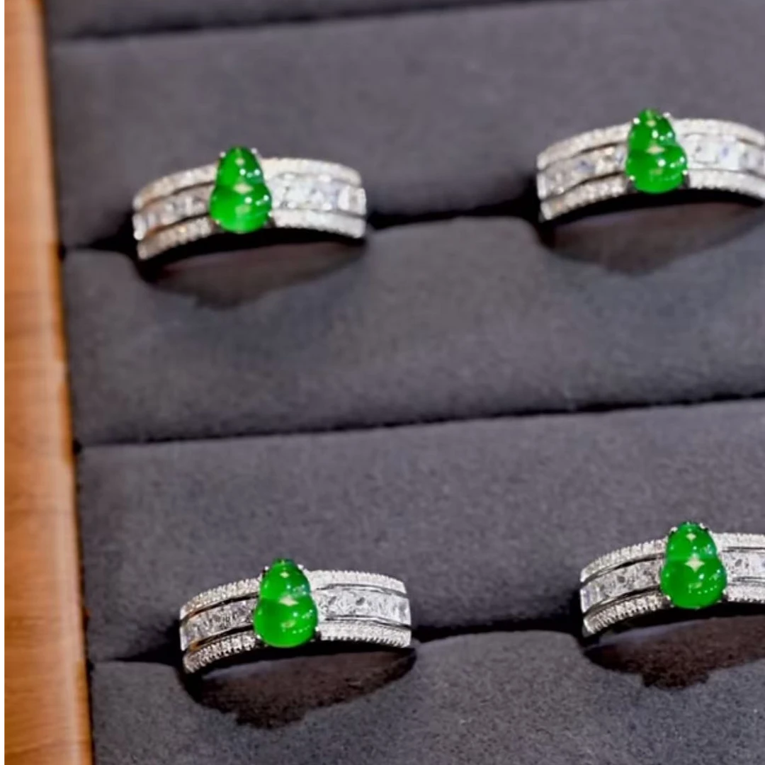 【逍遥】天然A货翡翠葫芦戒指*PC/0219/多样性发/1件