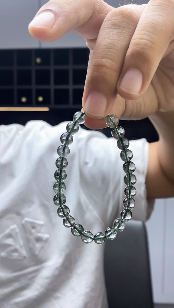 未镶嵌手链水晶奕*绿幽灵7+