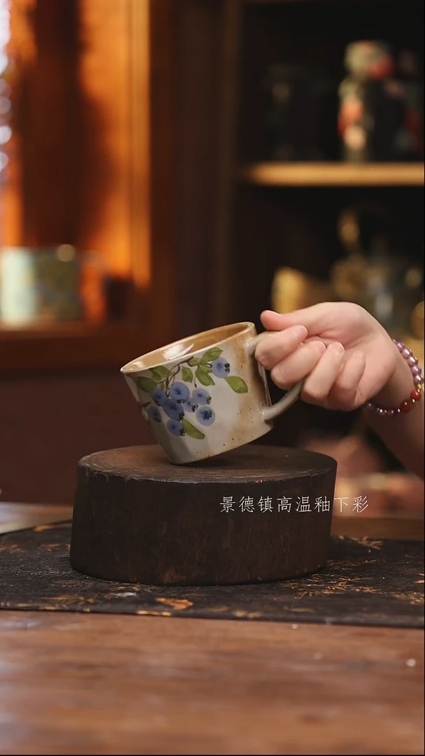 陶瓷景德镇高温釉下手绘陶瓷@L695@