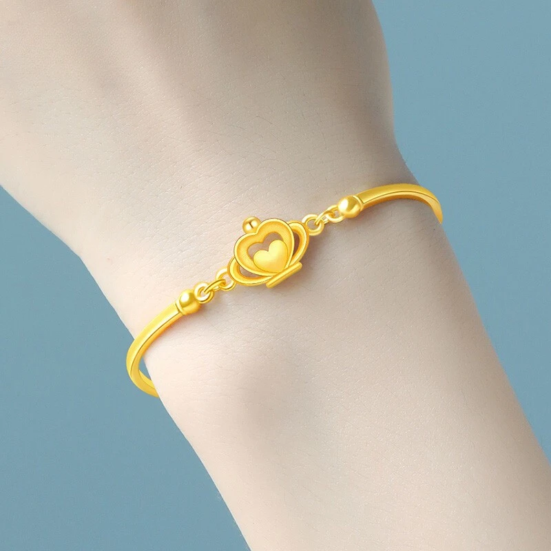 匠记黄金手镯年轻款时尚金镯子女士黄金手链999足金金手链礼物