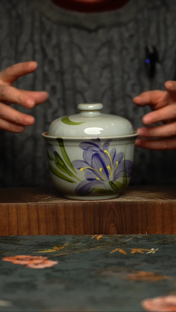 瓷片手工手绘釉下彩同款