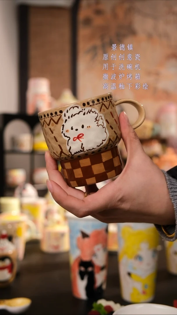 摆件陶旺的可以陶瓷手工手绘设计师款