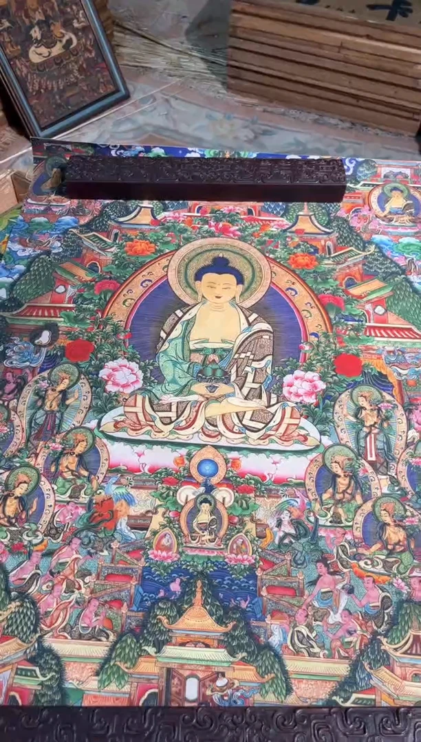 卷轴画子子的唐卡tk160