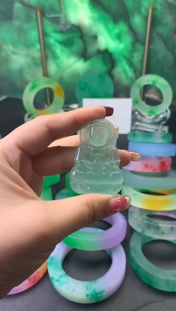 玉石*石英质玉观音