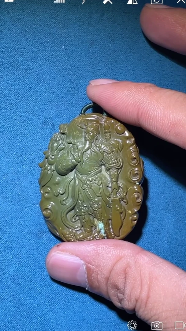 【闪购商品】定制绿松石ML关二爷吊坠 