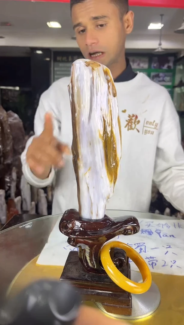 未镶嵌珠宝奇石硅化玉缅甸天然树化玉精品居家摆件