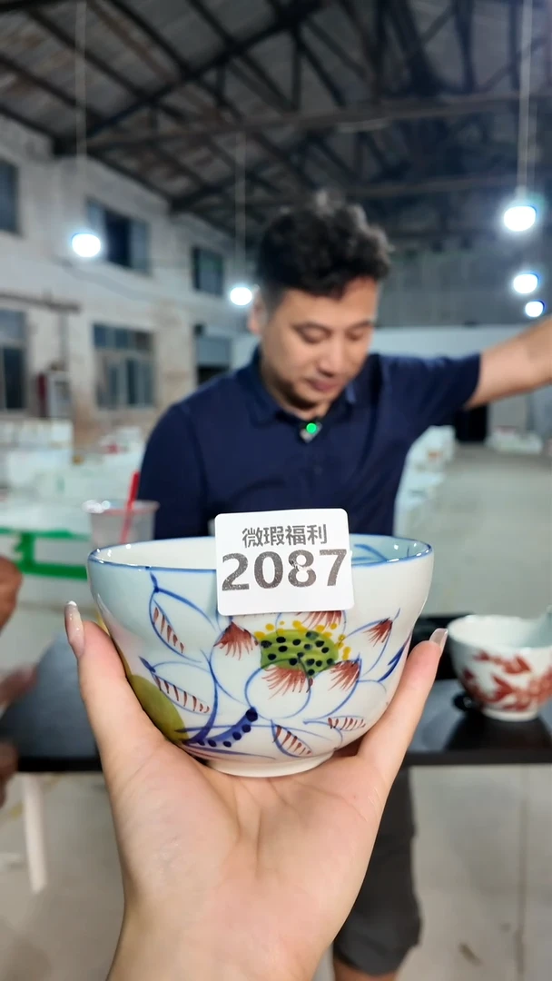 盘景德镇高温釉下手绘陶瓷