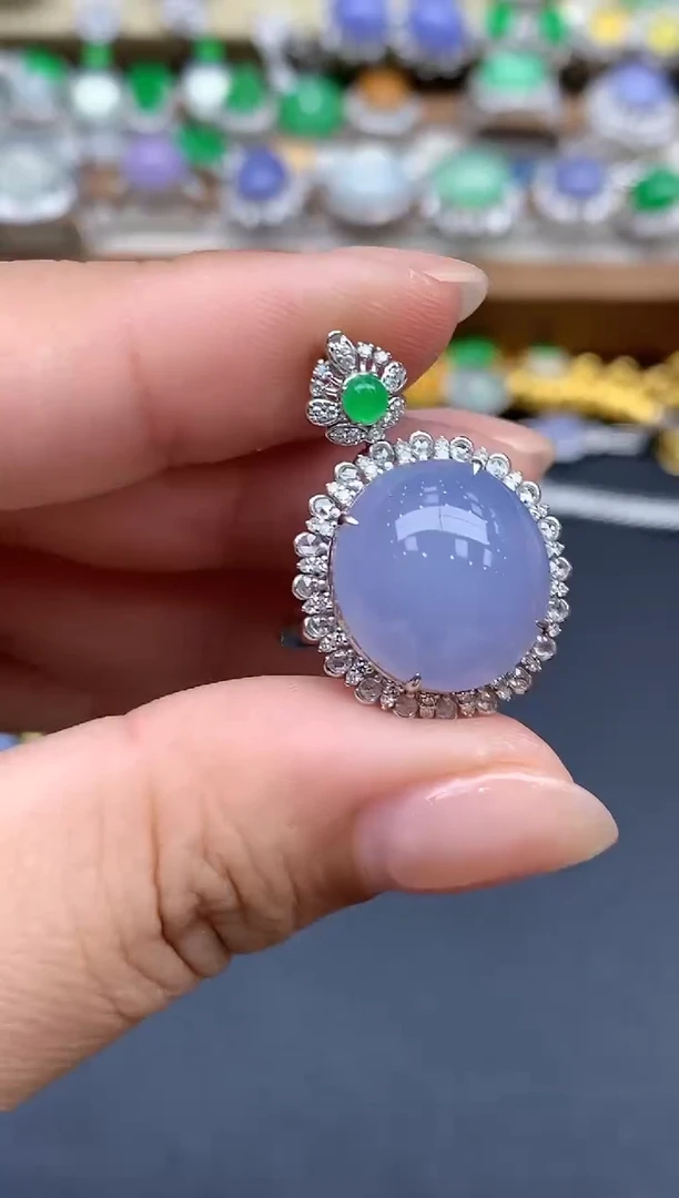 翡翠18K金镶嵌颈饰661-春日珠宝