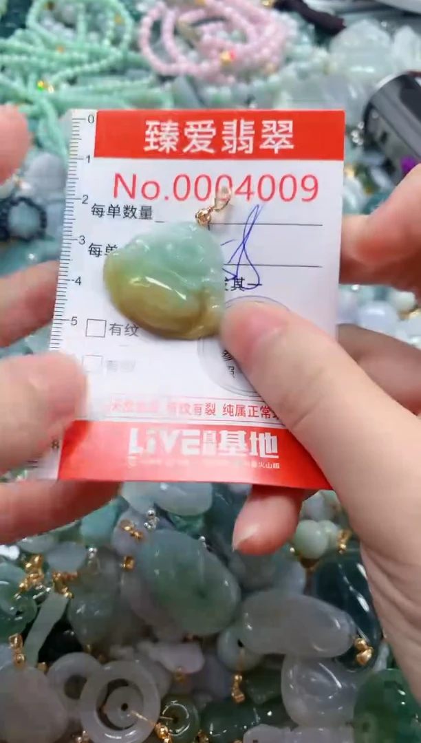 翡翠未镶嵌吊坠(不含链)4009